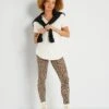 Legging Premamá Con Motivo De 'leopardo' - MARRON -TrendyModa Ventas legging premama con motivo de leopardo marron zr327 2 frb1