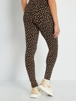 Legging Premamá Con Motivo De 'leopardo' - NEGRO -TrendyModa Ventas legging premama con motivo de leopardo negro zr327 4 frb3
