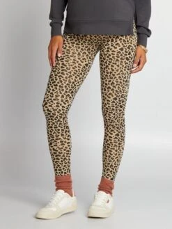 Legging Premamá Estampado De Material Ultrasuave - MARRON -TrendyModa Ventas legging premama estampado de material ultrasuave marron ajo45 3 frb4