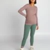 Legging Premamá - Verde Gris -TrendyModa Ventas legging premama verde gris ajo48 4 frb1