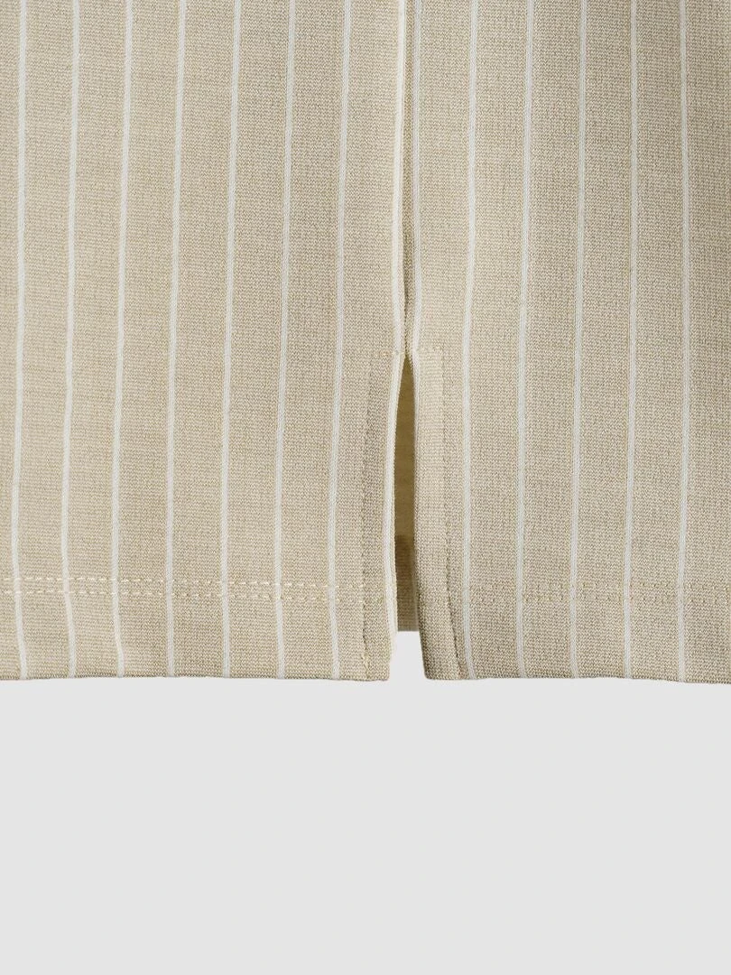 Minifalda Elástica A Rayas - BEIGERAYE 8 Minifalda Elástica A Rayas - BEIGERAYE - Imagen 6