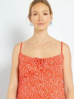 Mono Corto Premamá Con Estampado - ROJO 9 Mono Corto Premamá Con Estampado - ROJO -TrendyModa Ventas mono corto premama con estampado rojo zr750 1 frb4