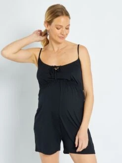 Mono Corto Premamá Vaporoso - Negro