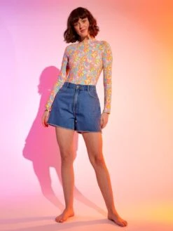 Mono De Baño Con Cierre Trasero - AZUL -TrendyModa Ventas mono de bano con cierre trasero azul zq281 1 frb8