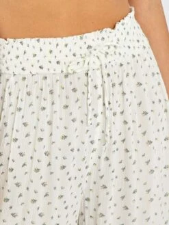 Pantalón Ancho De Punto De Crepé Estampado - BLANCO -TrendyModa Ventas pantalon ancho de punto de crepe estampado blanco ahq31 1 frb5