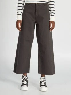 Pantalón Ancho Wide Leg Cropped - Negro -TrendyModa Ventas pantalon ancho wide leg cropped negro aof15 5 frb3