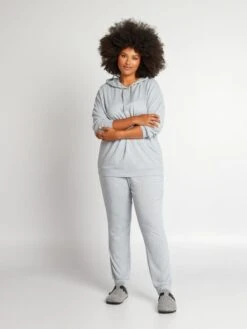 Pantalón De Pijama De Punto Suave - Pantalón De Jogging - AZUL