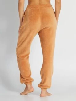 Pantalón De Pijama De Tejido Polar - MARRÓN TOSTADO -TrendyModa Ventas pantalon de pijama de tejido polar marron tostado ary41 1 frb2
