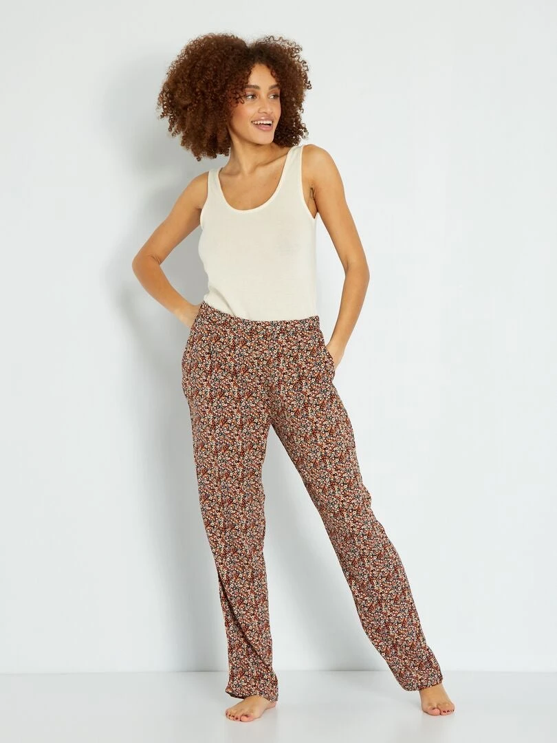 Pantalón De Pijama Vaporoso - AZUL 4 Pantalón De Pijama Vaporoso - AZUL - Imagen 2