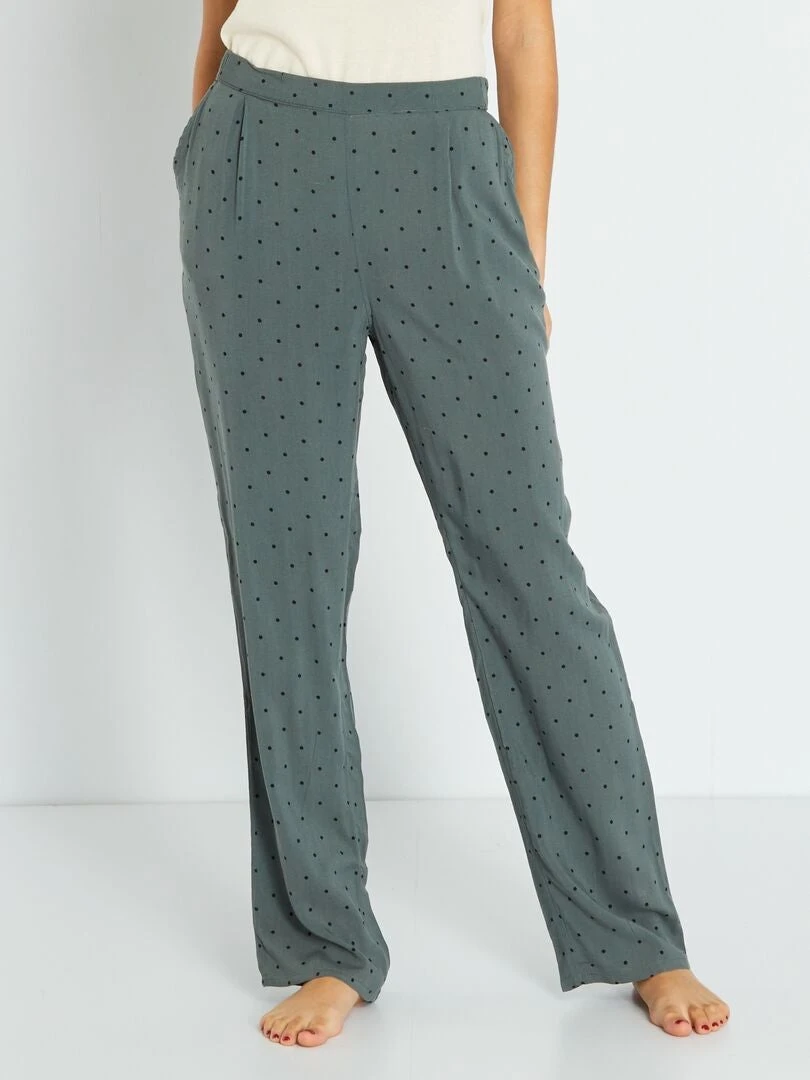 Pantalón De Pijama Vaporoso - VERDE 3 Pantalón De Pijama Vaporoso - VERDE