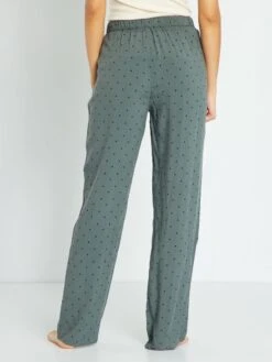 Pantalón De Pijama Vaporoso - VERDE 9 Pantalón De Pijama Vaporoso - VERDE -TrendyModa Ventas pantalon de pijama vaporoso verde zn644 3 frb3