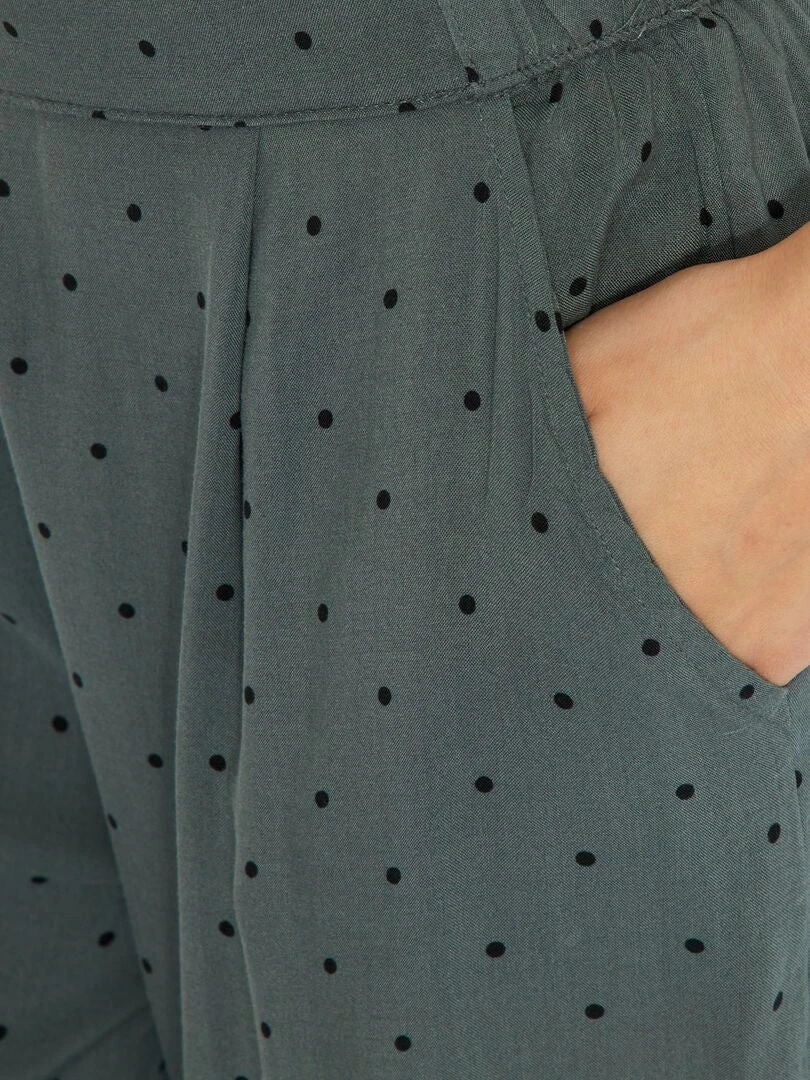 Pantalón De Pijama Vaporoso - VERDE 7 Pantalón De Pijama Vaporoso - VERDE - Imagen 5