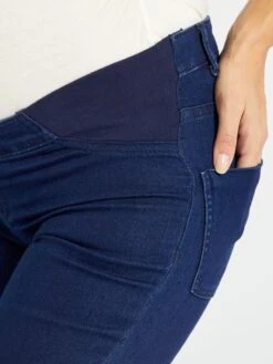 Pantalón De Punto Elástico - AZUL -TrendyModa Ventas pantalon de punto elastico azul zk975 1 frb4