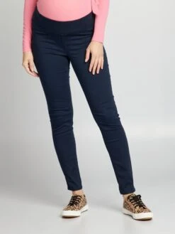 Pantalón De Punto Elástico Tipo Jegging - Azul