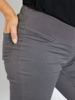 Pantalón De Punto Elástico Tipo Jegging - Gris Antracita -TrendyModa Ventas pantalon de punto elastico tipo jegging gris antracita zm180 2 frb4