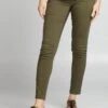 Pantalón De Punto Elástico Tipo Jegging - KAKI 2 Pantalón De Punto Elástico Tipo Jegging - KAKI -TrendyModa Ventas pantalon de punto elastico tipo jegging kaki zm180 3 frb1