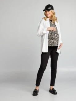 Pantalón De Punto Elástico Tipo Jegging - Negro