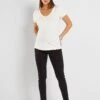Pantalón De Sarga Premamá - Negro 2 Pantalón De Sarga Premamá - Negro -TrendyModa Ventas pantalon de sarga premama negro zm242 3 frb1