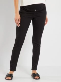 Pantalón De Sarga Premamá - Negro -TrendyModa Ventas pantalon de sarga premama negro zm242 3 frb2