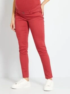 Pantalón De Sarga Premamá - Rojo 8 Pantalón De Sarga Premamá - Rojo -TrendyModa Ventas pantalon de sarga premama rojo zm242 5 frb2