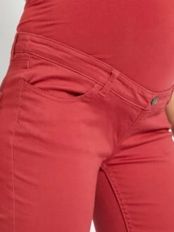 Pantalón De Sarga Premamá - Rojo 10 Pantalón De Sarga Premamá - Rojo -TrendyModa Ventas pantalon de sarga premama rojo zm242 5 frb4