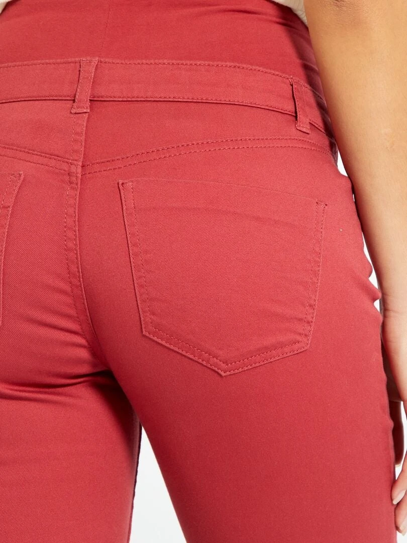 Pantalón De Sarga Premamá - Rojo 7 Pantalón De Sarga Premamá - Rojo - Imagen 5
