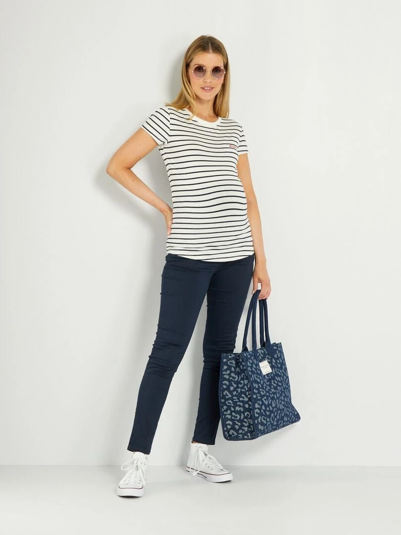 Pantalón De Sarga Premamá - SAVIA AZUL 3 Pantalón De Sarga Premamá - SAVIA AZUL