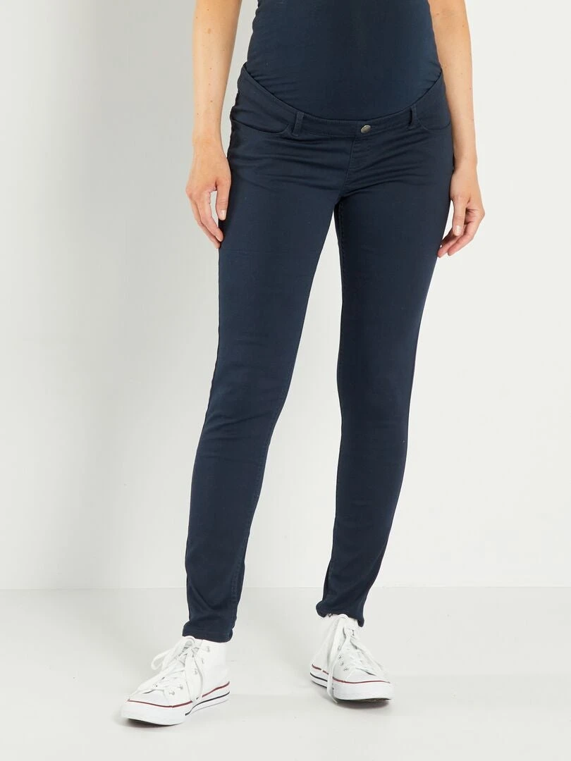 Pantalón De Sarga Premamá - SAVIA AZUL 4 Pantalón De Sarga Premamá - SAVIA AZUL - Imagen 2