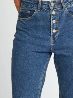 Pantalón Mom Con Talle Muy Alto - L28 - AZUL -TrendyModa Ventas pantalon mom con talle muy alto l28 azul zk667 5 frb5