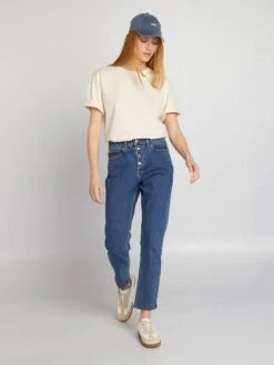 Pantalón Mom Con Talle Muy Alto - L30 - AZUL -TrendyModa Ventas pantalon mom con talle muy alto l30 azul zk669 5 frb3