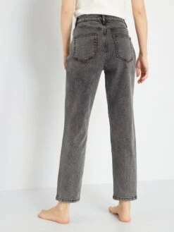 Pantalón Mom Con Talle Muy Alto - L30 - GRIS -TrendyModa Ventas pantalon mom con talle muy alto l30 gris zk669 3 frb3