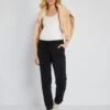 Pantalón Premamá De Felpa - Negro -TrendyModa Ventas pantalon premama de felpa negro zk764 2 frb1