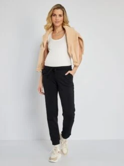 Pantalón Premamá De Felpa - Negro