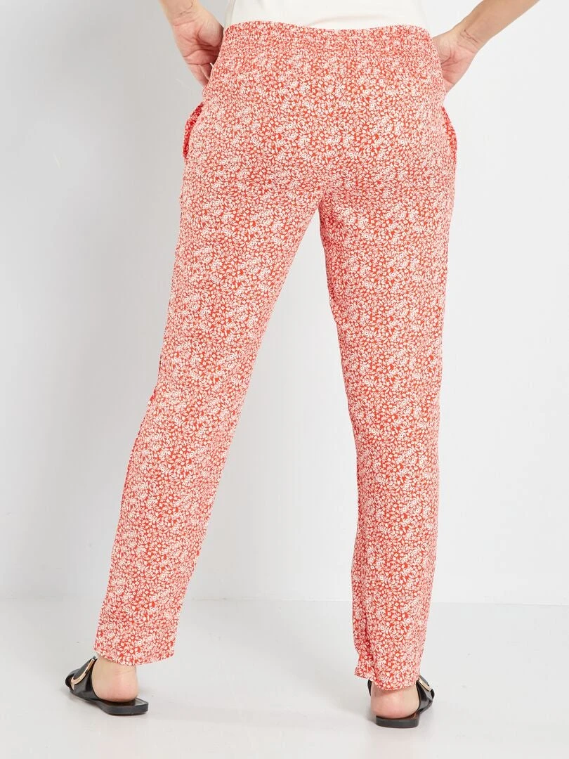 Pantalón Premamá Vaporoso Y Ligero - NARANJA 5 Pantalón Premamá Vaporoso Y Ligero - NARANJA - Imagen 3