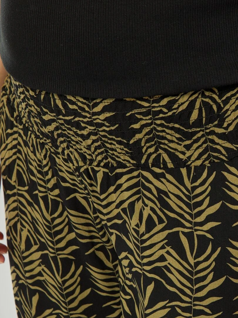 Pantalón Premamá Vaporoso Y Ligero - NEGRO 5 Pantalón Premamá Vaporoso Y Ligero - NEGRO - Imagen 3