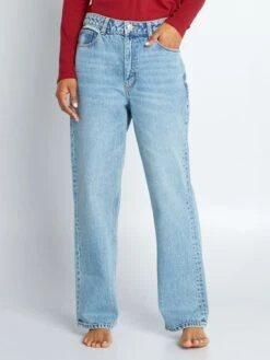 Pantalón Vaquero Wide Leg - BEBE AZUL_