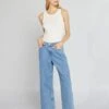 Pantalón Vaquero Wide Leg - L28 - Azul -TrendyModa Ventas pantalon vaquero wide leg l28 azul ahr82 4 frb1