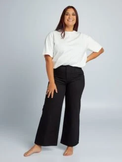 Pantalón Vaquero Wide Leg - L28 - NEGRO