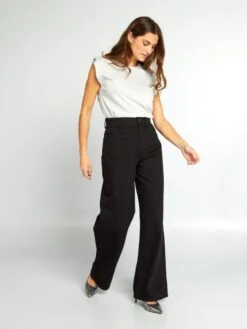 Pantalón Vaquero Wide Leg - L28 - NEGRO -TrendyModa Ventas pantalon vaquero wide leg l28 negro ahr82 1 frb3