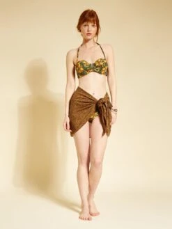 Pareo Corto Anudable Con Estampado De Leopardo - Leopardo