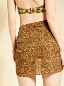 Pareo Corto Anudable Con Estampado De Leopardo - Leopardo -TrendyModa Ventas pareo corto anudable con estampado de leopardo leopardo zs127 1 frb3