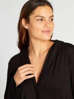 Parte Superior De Pijama Larga - Negro 11 Parte Superior De Pijama Larga - Negro -TrendyModa Ventas parte superior de pijama larga negro anc27 1 frb5