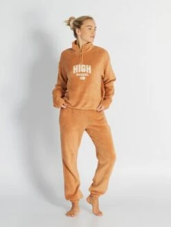 Parte Superior De Pijama - MARRON -TrendyModa Ventas parte superior de pijama marron ary39 1 frb5