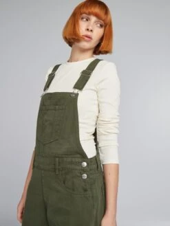 Peto Con Bolsillos Con Solapa - KOMU VERDE -TrendyModa Ventas peto con bolsillos con solapa komu verde aog91 2 frb4