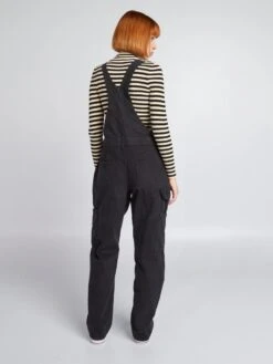 Peto Con Bolsillos Con Solapa - NEGRO_DENI -TrendyModa Ventas peto con bolsillos con solapa negrodeni aog91 1 frb3