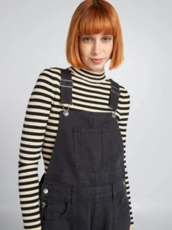 Peto Con Bolsillos Con Solapa - NEGRO_DENI -TrendyModa Ventas peto con bolsillos con solapa negrodeni aog91 1 frb4