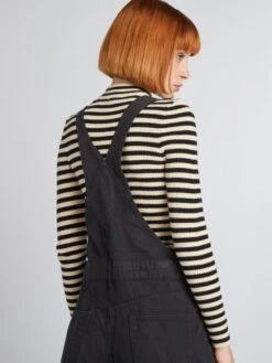 Peto Con Bolsillos Con Solapa - NEGRO_DENI -TrendyModa Ventas peto con bolsillos con solapa negrodeni aog91 1 frb5