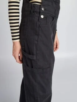 Peto Con Bolsillos Con Solapa - NEGRO_DENI -TrendyModa Ventas peto con bolsillos con solapa negrodeni aog91 1 frb6