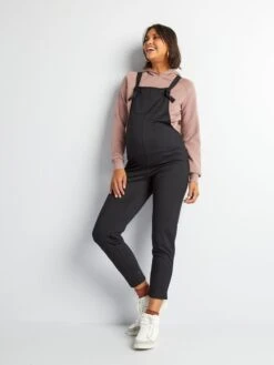Peto Premamá Liso Con Tirantes Anudados - Negro -TrendyModa Ventas peto premama liso con tirantes anudados negro ajo74 1 frb4