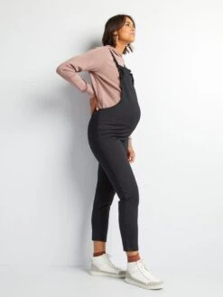 Peto Premamá Liso Con Tirantes Anudados - Negro -TrendyModa Ventas peto premama liso con tirantes anudados negro ajo74 1 frb5
